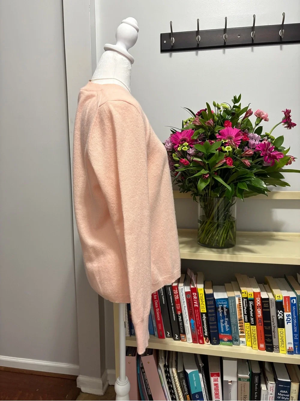 J. Crew Light Pink/Peach Cashmere Sweater